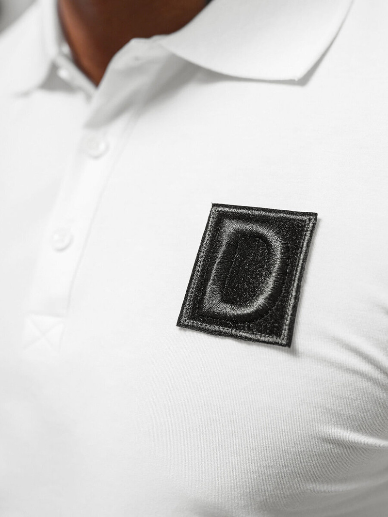 Pánské Polo Tričko Bílé OZONEE NB/MT3105